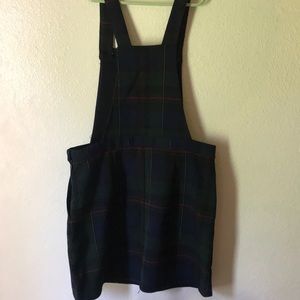 women overall dress green/multi
